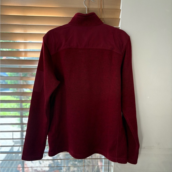 Eddie Bauer Men's Burgundy Zip-Up Sweater Large - Picture 2 of 7